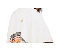 DAVLINA, Poncho aus Alpakawolle mit Kapuze, leicht, atmungsaktiv, hypoallergen und nicht juckend, warmer und weicher Wollponcho