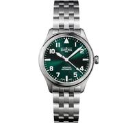 Davosa Herren-Armbanduhr, Automatik, mechanisch, mit Energiereserve Newton Pilot Auto 161.530.70, Silber, fluoreszierendes Grün, Note, Armbandart: fluoreszierendes Grün, Note, Fluoreszierendes Grün,
