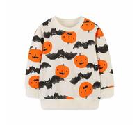 DAWILS Jungen Sweatshirt Baumwolle Fleece Rundhals Pullover Für Kinder Warme Sportwear Weihnachts Langarm Kürbis Beige Kapuzenpullover Hemden Jacke Oberteil 104