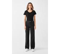DAWN DEW Flared Soft Denim - Classic Black Denim