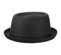 Stetson Pork Pie Toyo Strohhut, Schwarz (1) 56-57 cm (M)