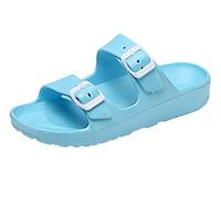 Dawwoti Frauen Bequeme Flip Flops Solid Color Slides Zweireiher Einstellbarer Slipper