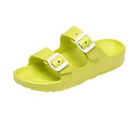 Dawwoti Frauen Bequeme Flip Flops Solid Color Slides Zweireiher Einstellbarer Slipper