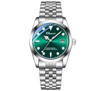 DAXIAOYU Multifunktionale 6-polige vollautomatische mechanische Herrenuhr Luxus Diamant eingelegtes hohles Skelett Business Uhren leuchtend wasserdicht, Schwarz Weiß, Luxuriös