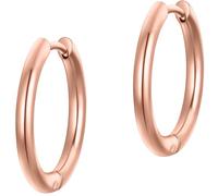 day.berlin Kleine Creolen Lola in Rosegold 18k vergoldet, Damen Ohrringe 17mm Durchmesser, 2mm stark aus 316L Edelstahl, nickelfrei und wasserfest