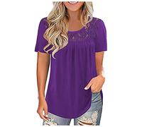 Day Prime 2024 Angebote Bluse Azurblau Damen Knopf T Shirt Für Weibliche Sommer Sport Shirts Mit Knopfleiste Damen T Shirts Große Größen Modern Lockere Tshirts Damen Meine Bestellungen Sale