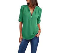 Day Prime 2024 Angebote Chiffon Blusentop Damen Frauen Plus Size Shirt Cutout Oberteil Damen Damen Tshirt Mit Druck Top Mit Ringerrücken Damen Transparente Bluse Schwarz Damenblusen Sommer Sale