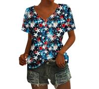 Day Prime 2024 Angebote Leichte Bluse Damen Sommer Fashion Damen T Shirt Sommerkleider+Knielang Gerry Weber Damen T-Shirt Top Damen Elegant Kurzarm Bluse Trompetenärmel Damen Damen Sale Sommer Sale