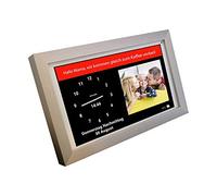 DayClocks Seniorenuhr 10-Duo mit Videoanruffunktion Rahmen inkl. Kalender und (Sprach-) Nachrichten & Foto-Funktion (Einfach Titan Rahmen, Weiß)