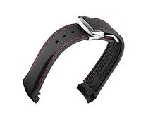 dayeer 20 mm 22 mm Luxus-Uhrenarmband aus Gummi mit gebogenem Ende und Faltschließe für Omega Seamaster-Armbänder aus Silikon (Color : 6, Size : 22mm)