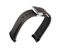 dayeer 20 Mm 22 Mm Luxus-Uhrenarmband Aus Gummi Mit Gebogenem Ende Und Faltschließe Für Omega Seamaster-Armbänder Aus Silikon(8,21mm)