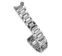 dayeer 22mm Edelstahl Arc End Armband für Tag Heuer CARRERA Armband Handgelenk Armband Deployment Man Uhrenarmband (Color : Silver, Size : 22mm)