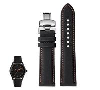 dayeer Carbonfaser-Nylon und echtes Leder für Mido Commander M021/M025 Sportuhren für Herren(Blackos2,22mm)