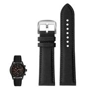 dayeer Carbonfaser-Nylon und echtes Leder für Mido Commander M021/M025 Sportuhren für Herren(Blackbs1,20mm)