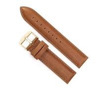 dayeer Echtes Lederarmband für DW Herren Damen Uhrenarmband für Daniel Wellington(Brown-Gold,22mm)
