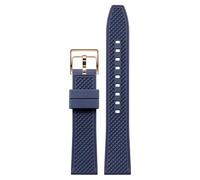 dayeer Fluorelastomer-Uhrenarmband für Rolex Submariner, universelle Silikonarmbänder für Omega(Bluer,22mm)