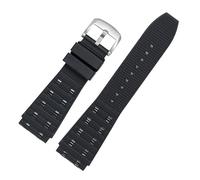 dayeer Fluorkautschuk-Uhrenarmband für BREITLING Mechanical Chronograph B01 Uhrenarmband mit konvexer Schnittstelle(Black silver B,22mm)