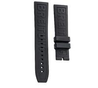 dayeer Für Breitling Navitimer Avenger Silikon-Uhrenarmband mit Dornschließe, 22 mm, 24 mm, schwarzes dunkelblaues Armband (Color : Black no buckle, Size : 22mm)