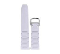 dayeer Für Cartier Tank London Fluorkautschuk-Uhrenarmbänder für Männer und Frauen(White,20mm)