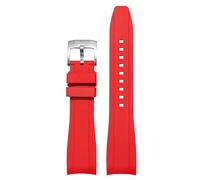 dayeer Für Tissot Le Locle Spur T41 T035 Durul Carson Kutu Speed Arc Silikon-Uhrenarmband für Männer und Frauen(Reds,22mm)