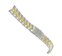 dayeer Für Tissot PR100 T101.417 T101410 Armband 20mm Edelstahl Massivmetall Uhrenarmband(Silver golden)