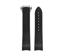 dayeer Gebogenes Gummi-Uhrenarmband für Omega Seamaster 300 Diver's Master Chronometer Uhrenzubehör(Blacks)