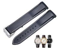 dayeer Gummi-Armband für Omega Seamaster 300 600 Planet Ocean Silikon-Uhrenarmband(Blackws,22mm)