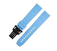 dayeer Gummi-Buchstabenarmband für Breitling Professional Superocean Navitimer Armband 22mm(T Blue a)