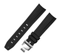 dayeer Gummi-Uhrenarmband für Omega, 20 mm, für Rolex, geflochtenes Muster(Blacks2)