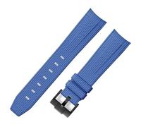 dayeer Gummi-Uhrenarmband für Omega, 20 mm, für Rolex, geflochtenes Muster(Blueb1)