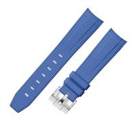 dayeer Gummi-Uhrenarmband für Omega, 20 mm, für Rolex, geflochtenes Muster(Blues1)