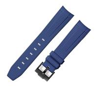 dayeer Gummi-Uhrenarmband für Omega, 20 mm, für Rolex, geflochtenes Muster(Dark blueb1)