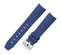 dayeer Gummi-Uhrenarmband für Omega, 20 mm, für Rolex, geflochtenes Muster(Dark blues1)