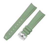 dayeer Gummi-Uhrenarmband für Omega, 20 mm, für Rolex, geflochtenes Muster(Greens1)