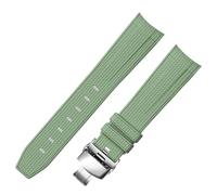 dayeer Gummi-Uhrenarmband für Omega, 20 mm, für Rolex, geflochtenes Muster(Greens2)