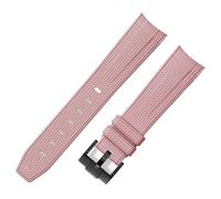 dayeer Gummi-Uhrenarmband für Omega, 20 mm, für Rolex, geflochtenes Muster(Pinkb1)