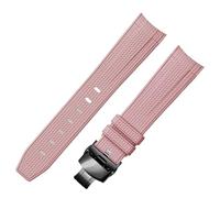 dayeer Gummi-Uhrenarmband für Omega, 20 mm, für Rolex, geflochtenes Muster(Pinkb2)