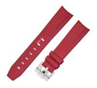 dayeer Gummi-Uhrenarmband für Omega, 20 mm, für Rolex, geflochtenes Muster(Reds1)