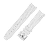 dayeer Gummi-Uhrenarmband für Omega, 20 mm, für Rolex, geflochtenes Muster(Whites1)