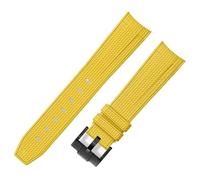 dayeer Gummi-Uhrenarmband für Omega, 20 mm, für Rolex, geflochtenes Muster(Yellowb1)