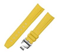 dayeer Gummi-Uhrenarmband für Omega, 20 mm, für Rolex, geflochtenes Muster(Yellows2)