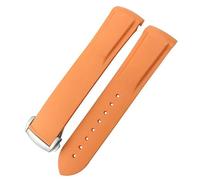 dayeer Gummi-Uhrenarmband für Omega Seamaster 300/600 für Hamilton Frogman-Armband für IWC Pilot Mark(Orange,20mm)