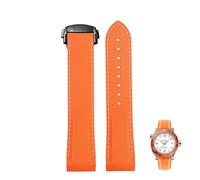 dayeer Gummiarmband für Omegas neues Seamaster 300 Speedmaster Planet Ocean 600 Silikonarmband(Orangewb,20mm)