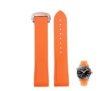 dayeer Gummiarmband für Omegas neues Seamaster 300 Speedmaster Planet Ocean 600 Silikonarmband(Oranger,20mm)