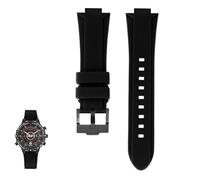 dayeer Harz-Silikon-Uhrenarmband für TIMEX Tide Compass Serie T2N721 T2N720 Uhrenarmband Zubehör(Blackb a)