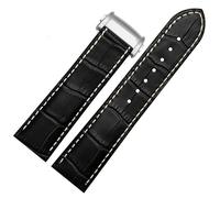 dayeer Herren-Uhrenarmband aus Leder für Hamilton Khaki Jazz Aviation Uhrenarmband mit Faltschließe(Blacks b2,20mm)