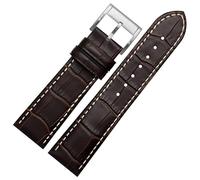 dayeer Herren-Uhrenarmband aus Leder für Hamilton Khaki Jazz Aviation Uhrenarmband mit Faltschließe(Brown b1,22mm)