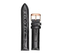 dayeer Leder-Uhrenarmband passend für Daniel Wellington Uhrenkette aus Rindsleder mit Dornschließe(Blackr1,14mm)