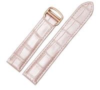 dayeer Lederarmband Für Cartier Tank Solo Fashion Armband(Pink-gold,22mm)