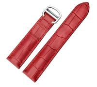 dayeer Lederarmband Für Cartier Tank Solo Fashion Armband(Red-silver,20mm)
